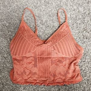 Fornia Women's Lace Cami Top - Rust